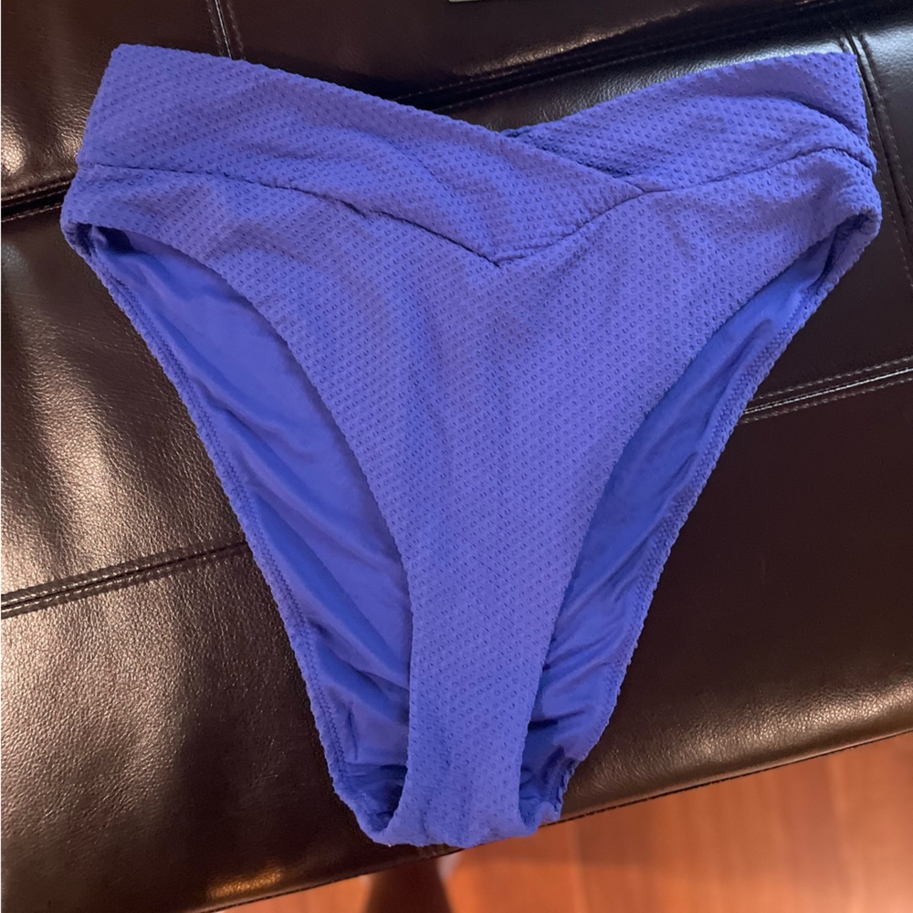 Aerie Jacquard Crossover High Cut Cheeky Bikini Bottom